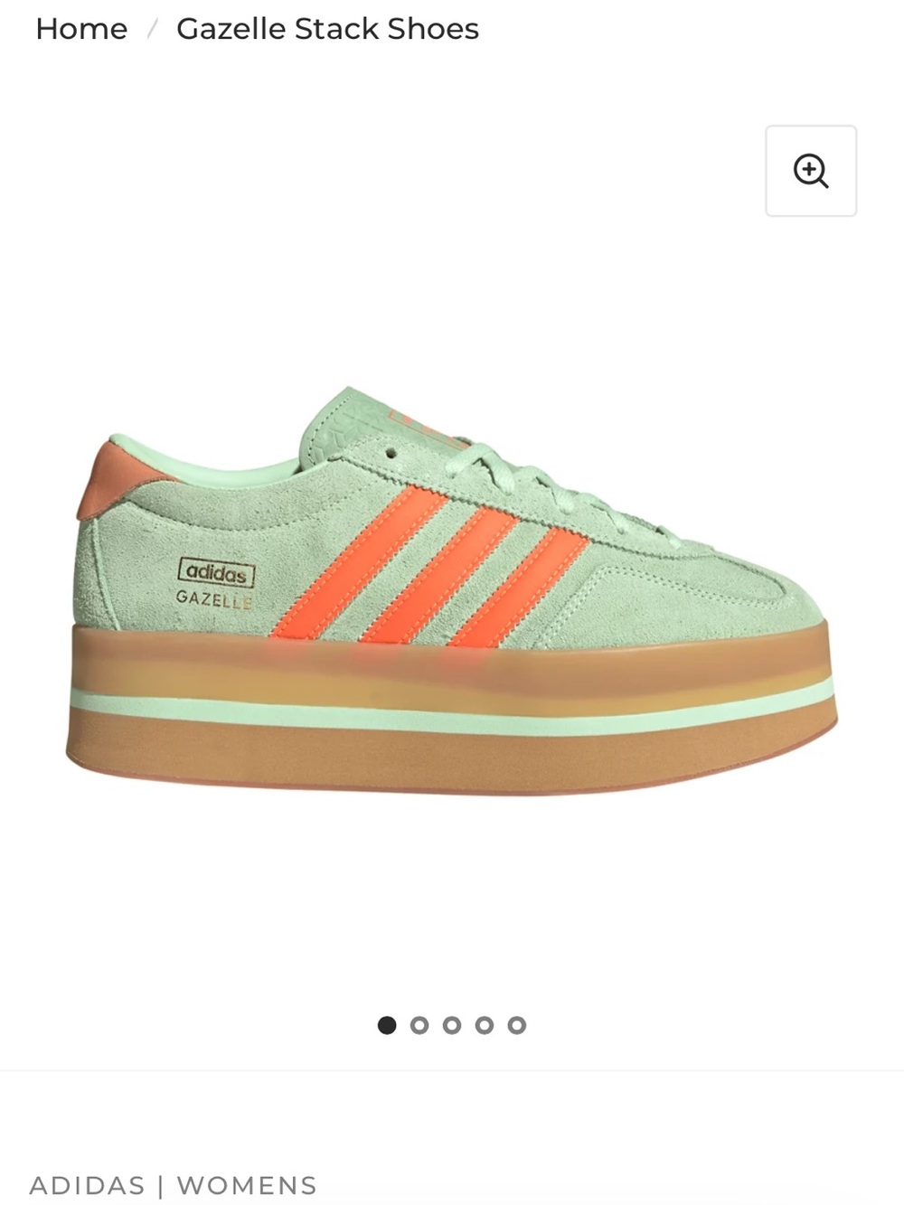 Adidas Gazelle Stack Platform Sneaker Green Spark